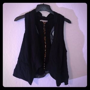 Maurices Open Faced Black Vest